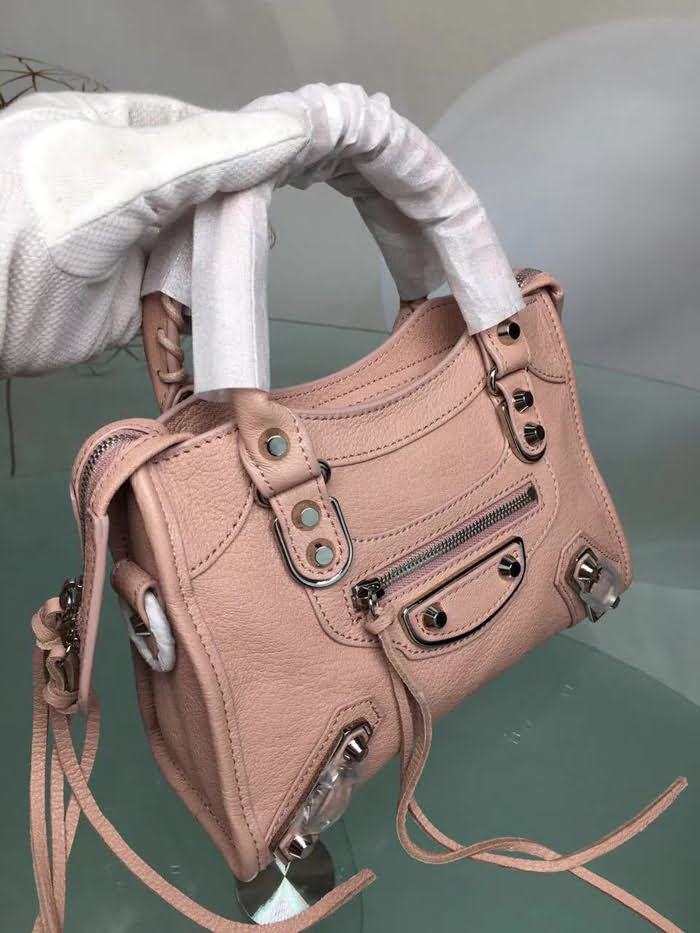 BALENCIAG巴黎世家 機車包 山羊皮銀邊款 原單品質 經典代表作機車包 手提肩背斜挎包  BL1348